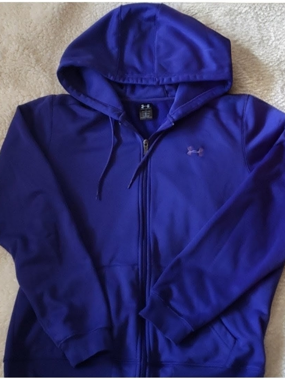 Under Armour Cold Gear Royal Purple Full Zip Pefformance Hoodie